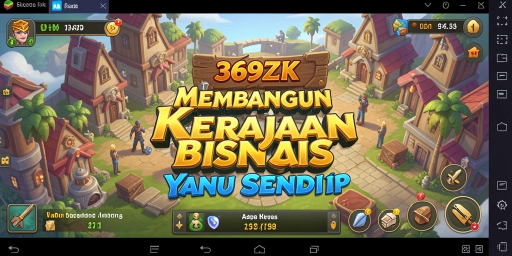 Tangkapan layar utama 369ZK menampilkan gameplay pengelolaan bisnis yang seru.
