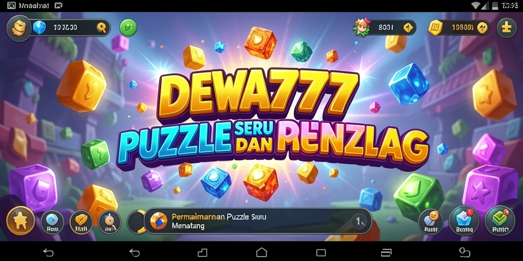 Tampilan gameplay seru DEWA777 dengan tantangan puzzle menarik.