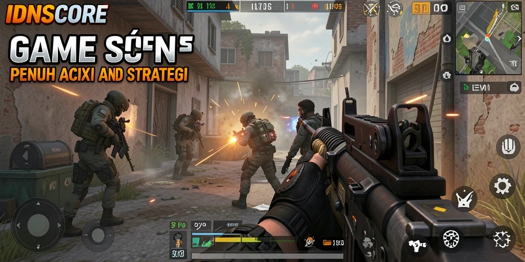 Gameplay seru dan aksi mendebarkan di IDNSCORE.