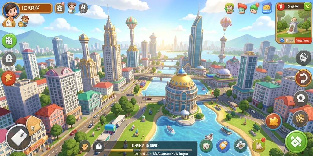Tampilan gameplay <strong>IDRRP</strong> yang menarik dan penuh warna.