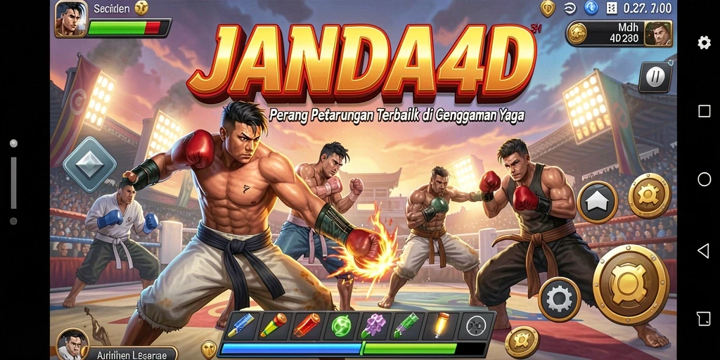 Tampilan pertarungan seru dalam gameplay JANDA4D yang memukau.