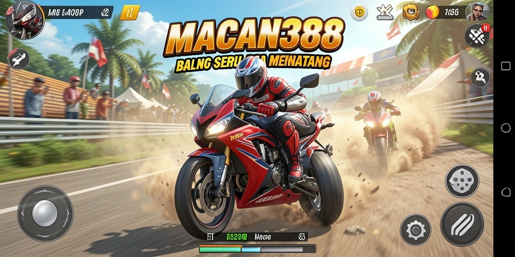 Gameplay menegangkan dan seru dalam balapan motor.