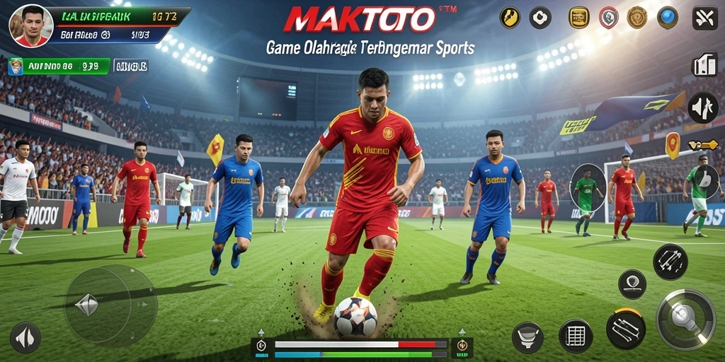Tampilan gameplay seru di MAKTOTO, penuh aksi olahraga.