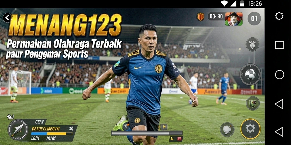 Tampilan seru pertandingan olahraga dalam MENANG123 dengan grafis yang memukau.