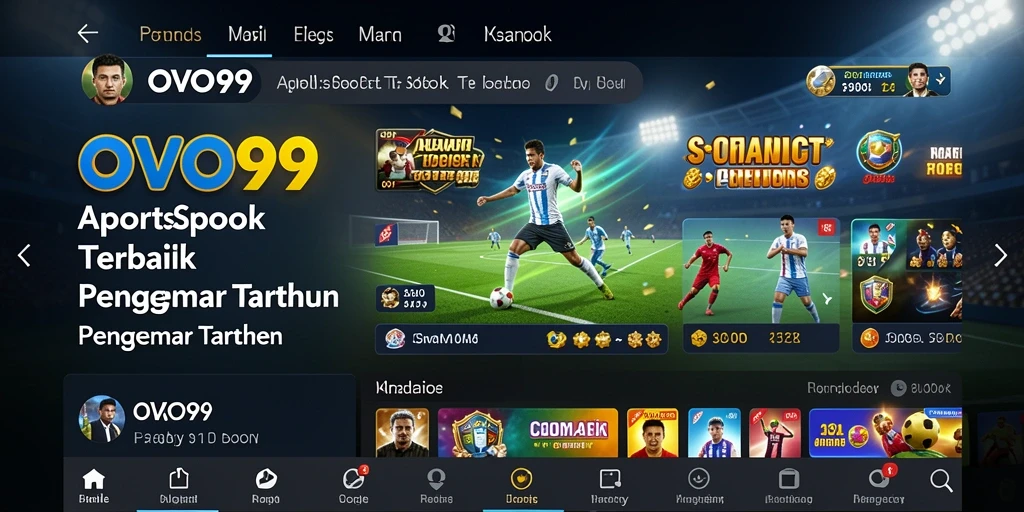Screenshot gameplay OVO99 yang menampilkan berbagai opsi taruhan olahraga.