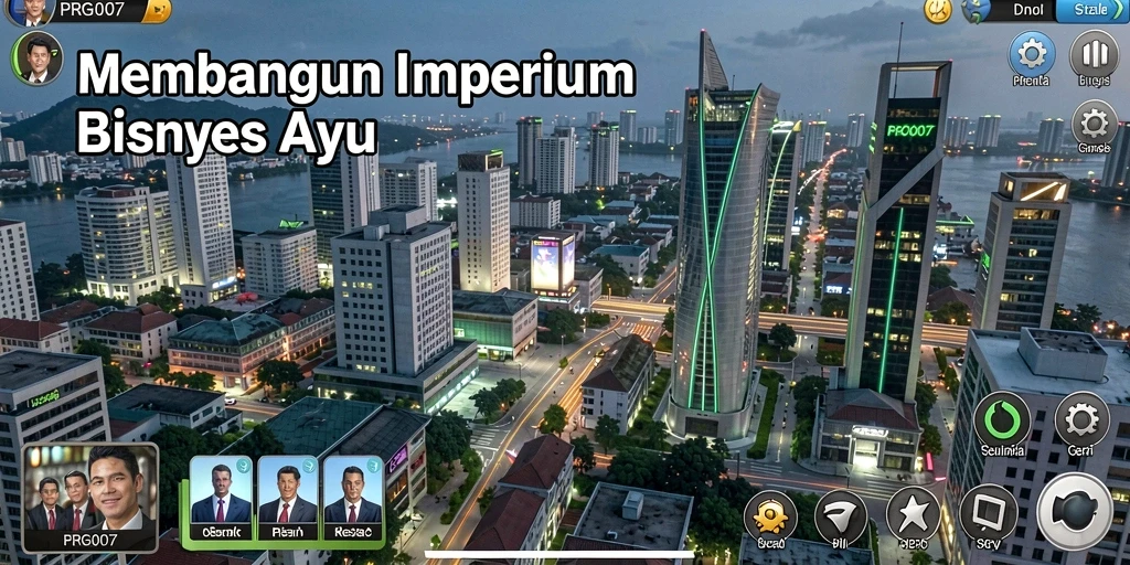 Tampilan seru gameplay PRG007 saat membangun bisnis Tycoon.
