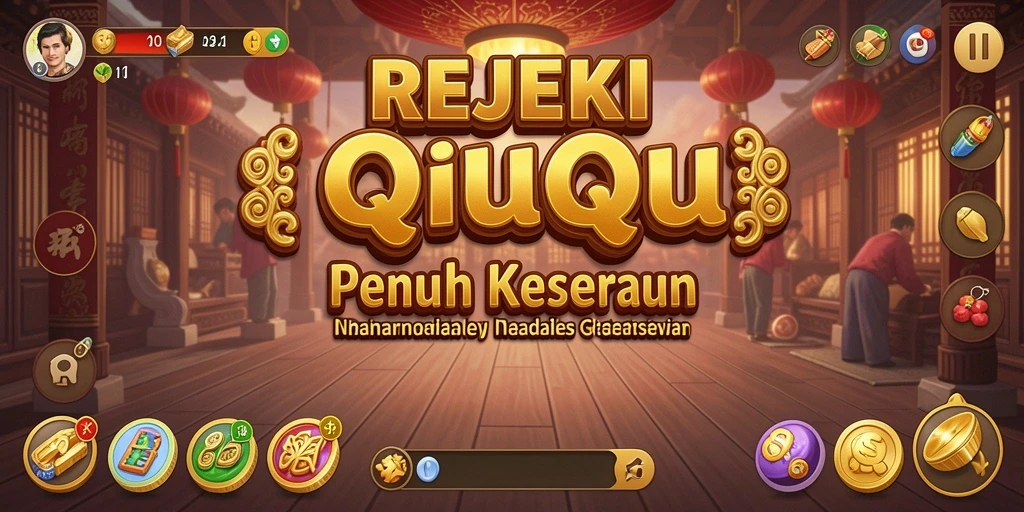 Tampilan permainan QiuQiu yang menegangkan dan menarik.