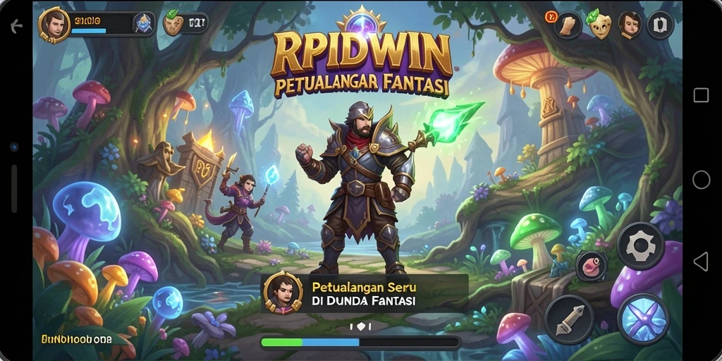 Screenshot RPIDWIN menampilkan aksi seru dalam game petualangan.