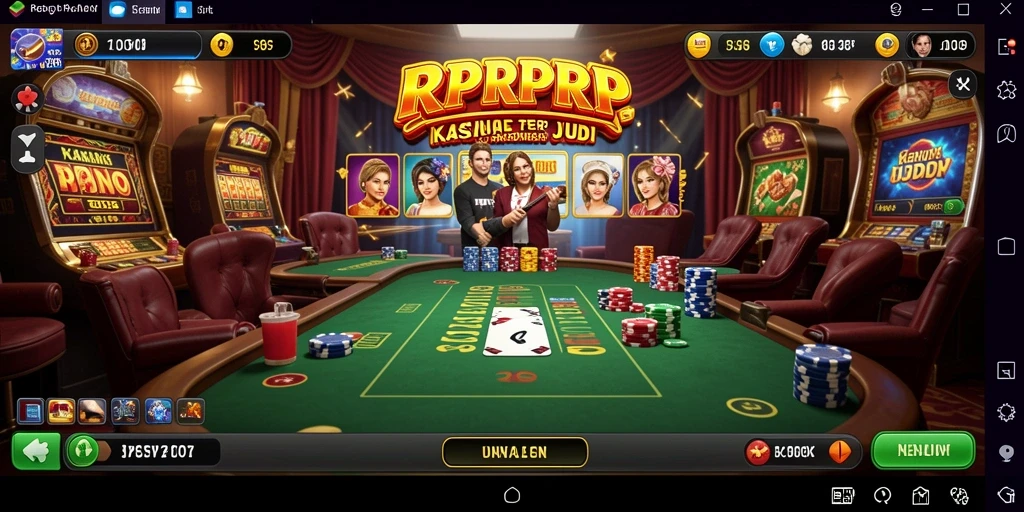 Tampilan grafis menawan dalam gameplay Kasino RPRPRP.