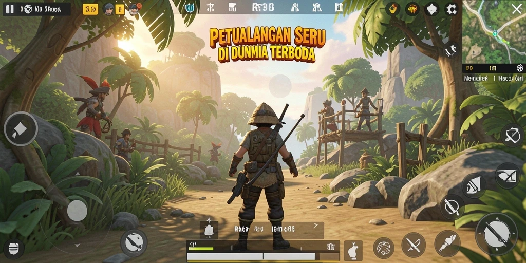 Tampilan gameplay seru di dunia terbuka RR33.