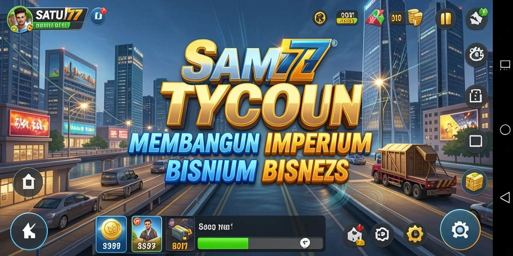 Tampilan gameplay <strong>SATU77</strong> yang menampilkan manajemen bisnis yang seru.