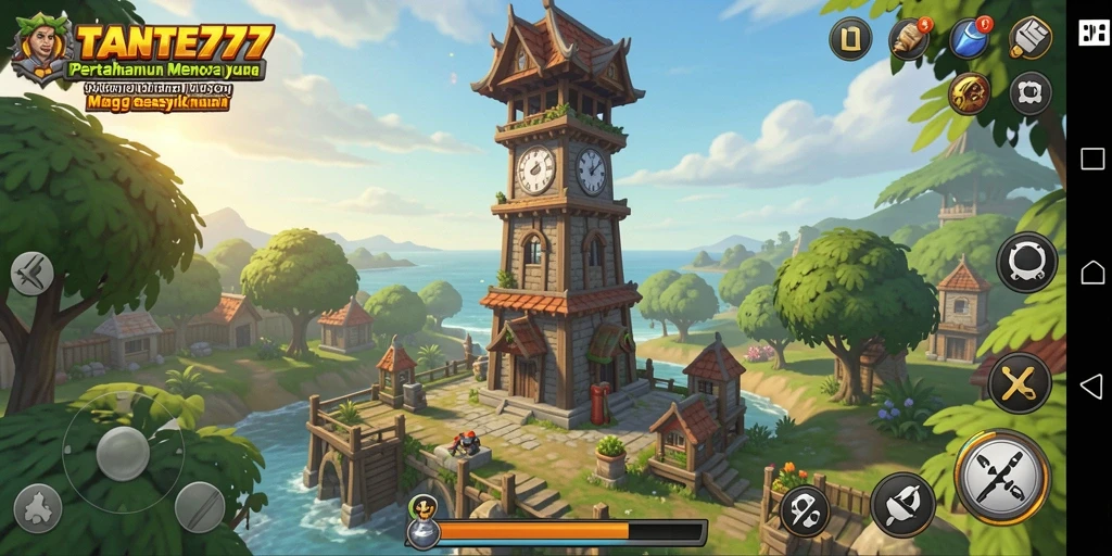 Screenshot menampilkan pertarungan seru dalam game Tower Defense.