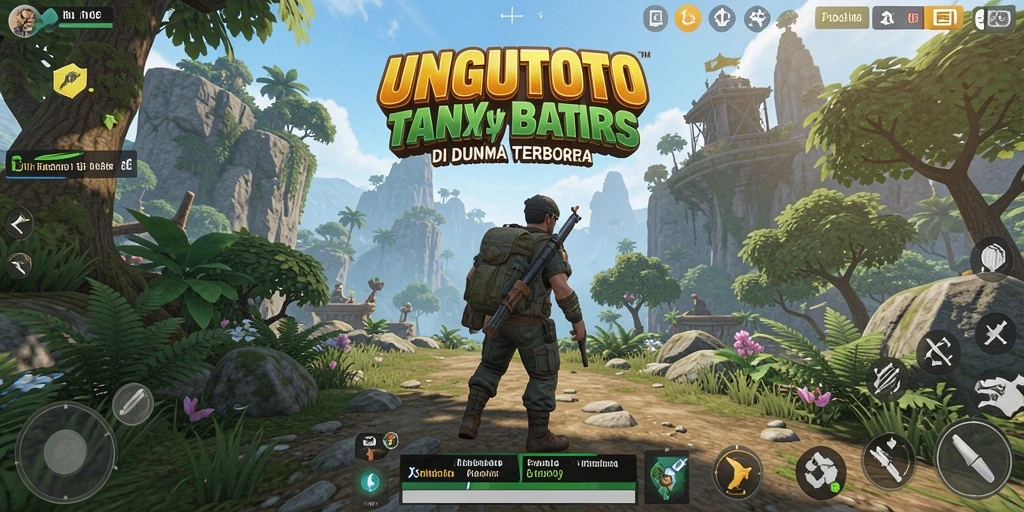 Tangkapan layar utama gameplay <strong>UNGUTOTO</strong> menampilkan penjelajahan petualangan di dunia terbuka.